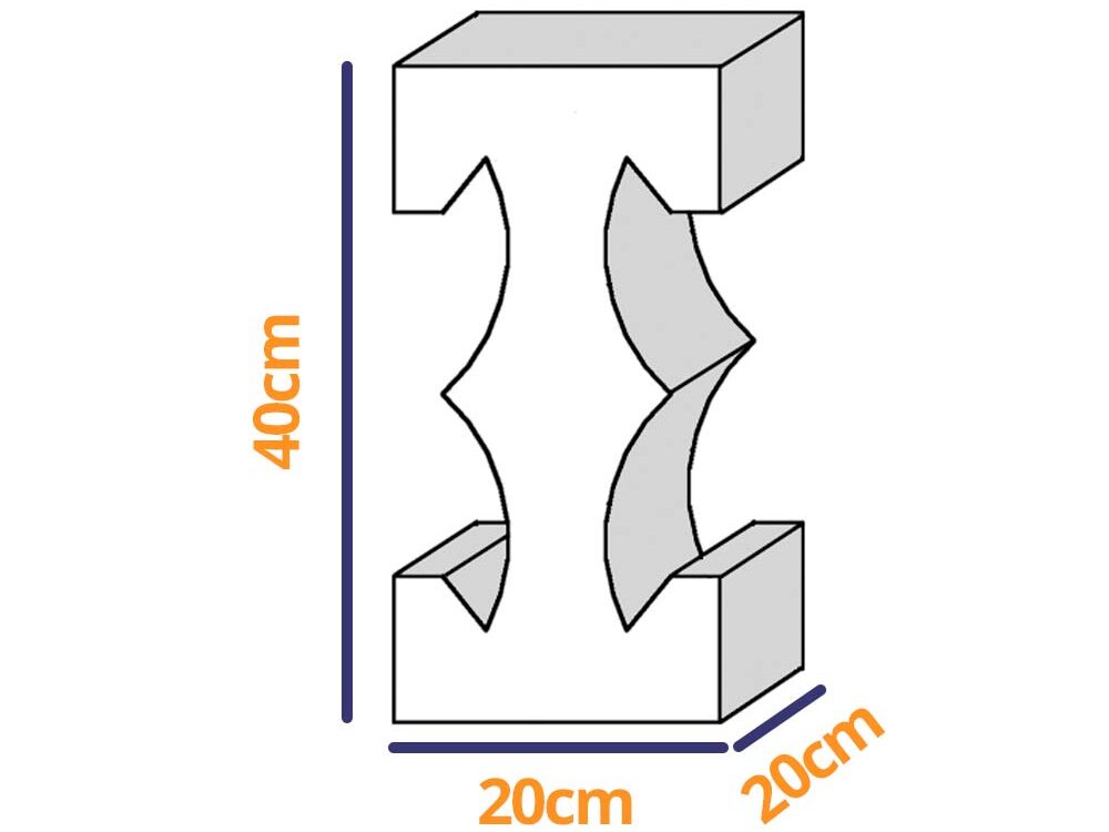 Celosía bloque Amanda 40x20x20 cm