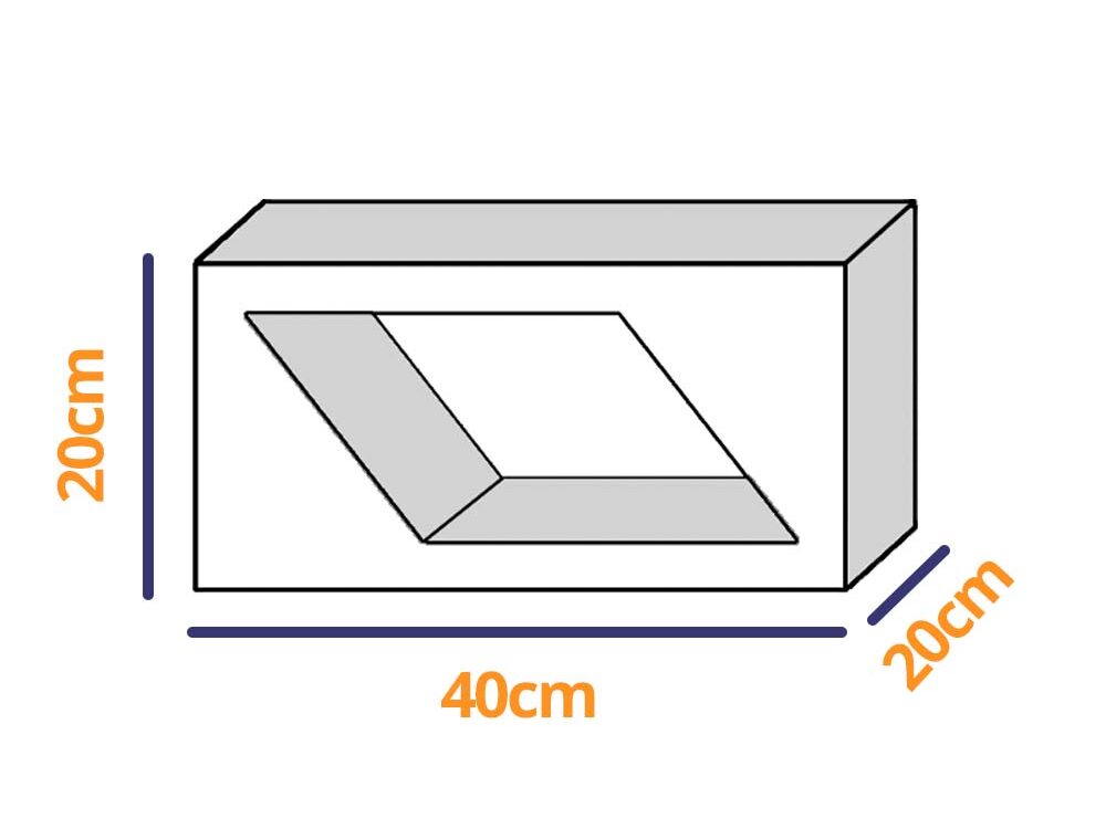Celosía bloque Bermudas 40x20x20 cm