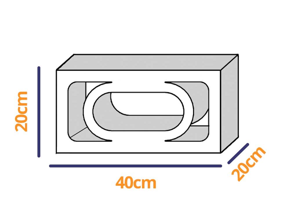 Celosía bloque Carnaval 40x20x20 cm