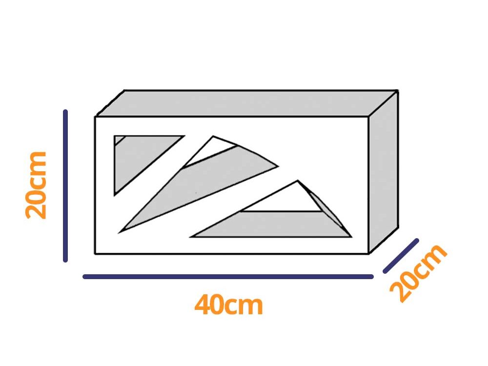 Celosía bloque Isabela 40x20x20 cm