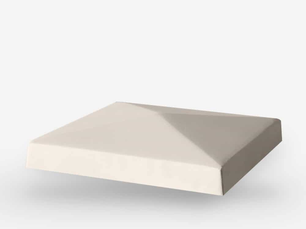 Complementos para celosías blancas 8 Remate clásico Punta Diamante Liso 4x30x30 cm