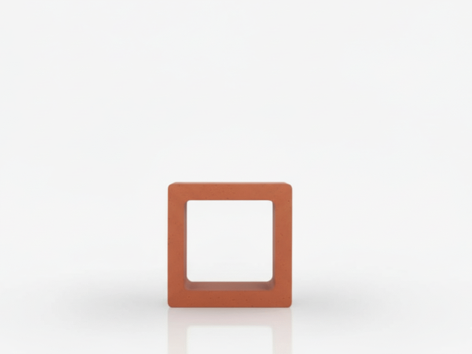 Celosía Cuadrada Roja Pequeña 15x15x7 cm