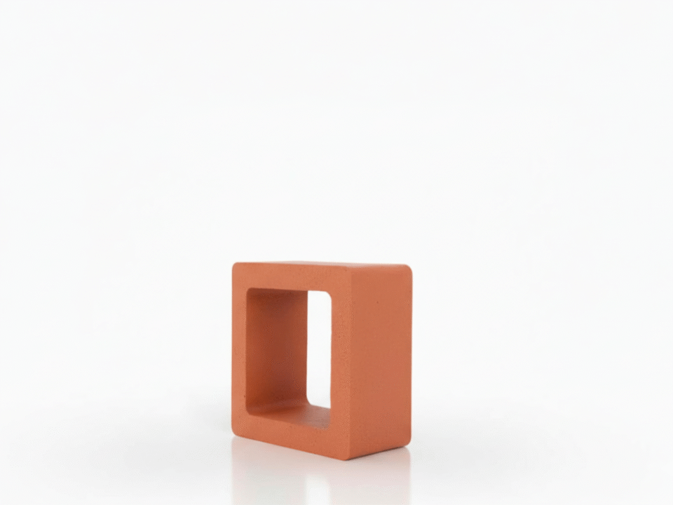 Celosía Cuadrada Roja Pequeña 15x15x7 cm