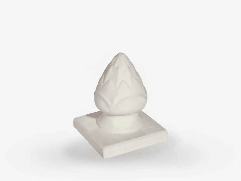 Remate clásico Cuenca Blanco 22x22x27 cm