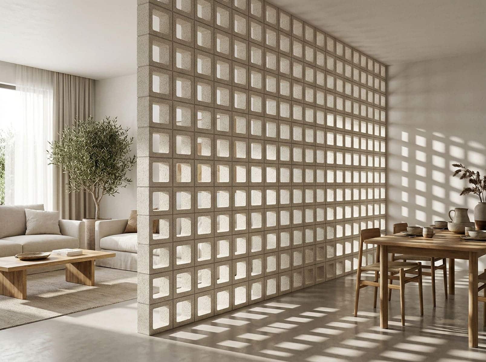 celosia ventana 20x20x8 separador ambientes interior moderno