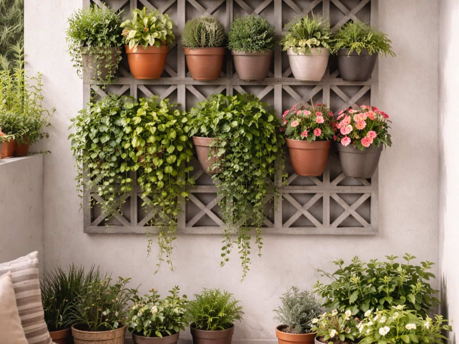 jardin vertical terminado celosia hormigon