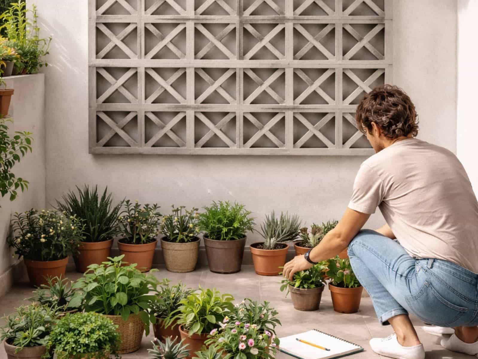 planificacion jardin vertical celosia hormigon